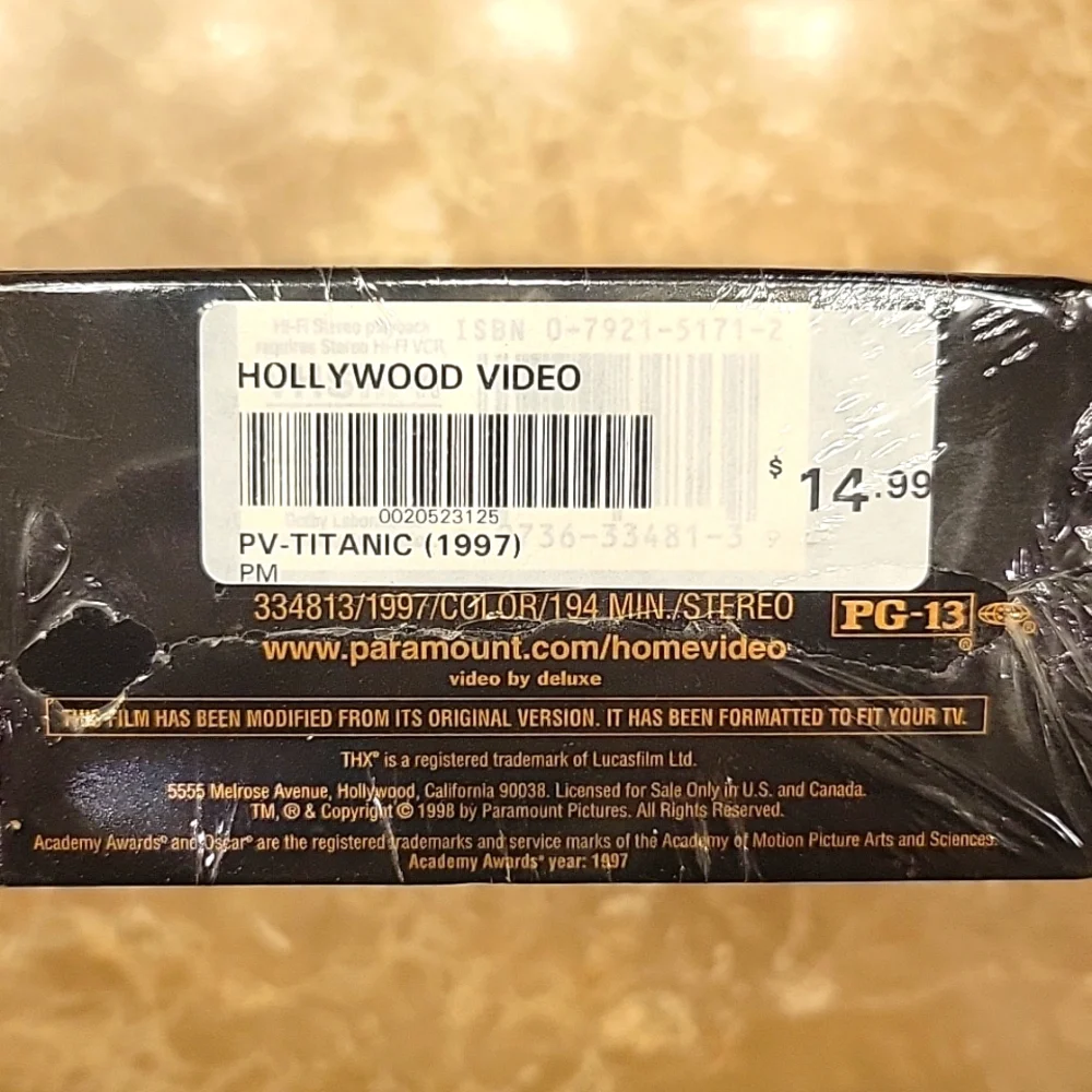 Titanic VHS Tapes, NWT